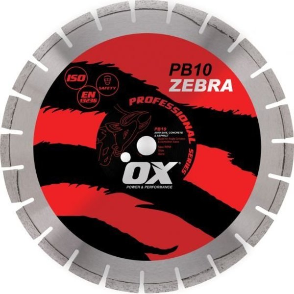 Ox Tools Pro Abrasive 12'' Diamond Blade - 1 - 20mm bore OX-PB10-12